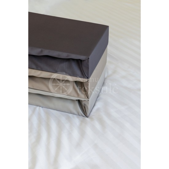 Satin fitted sheets (TAUPE)